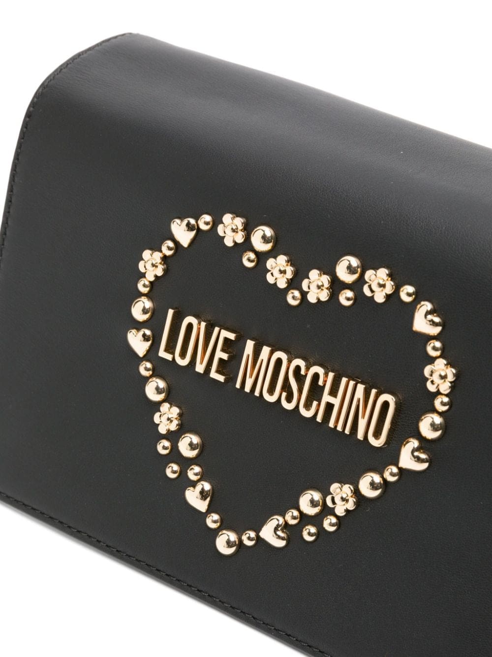 Love Moschino logo-lettering foldover top shoulder bag - Image 4