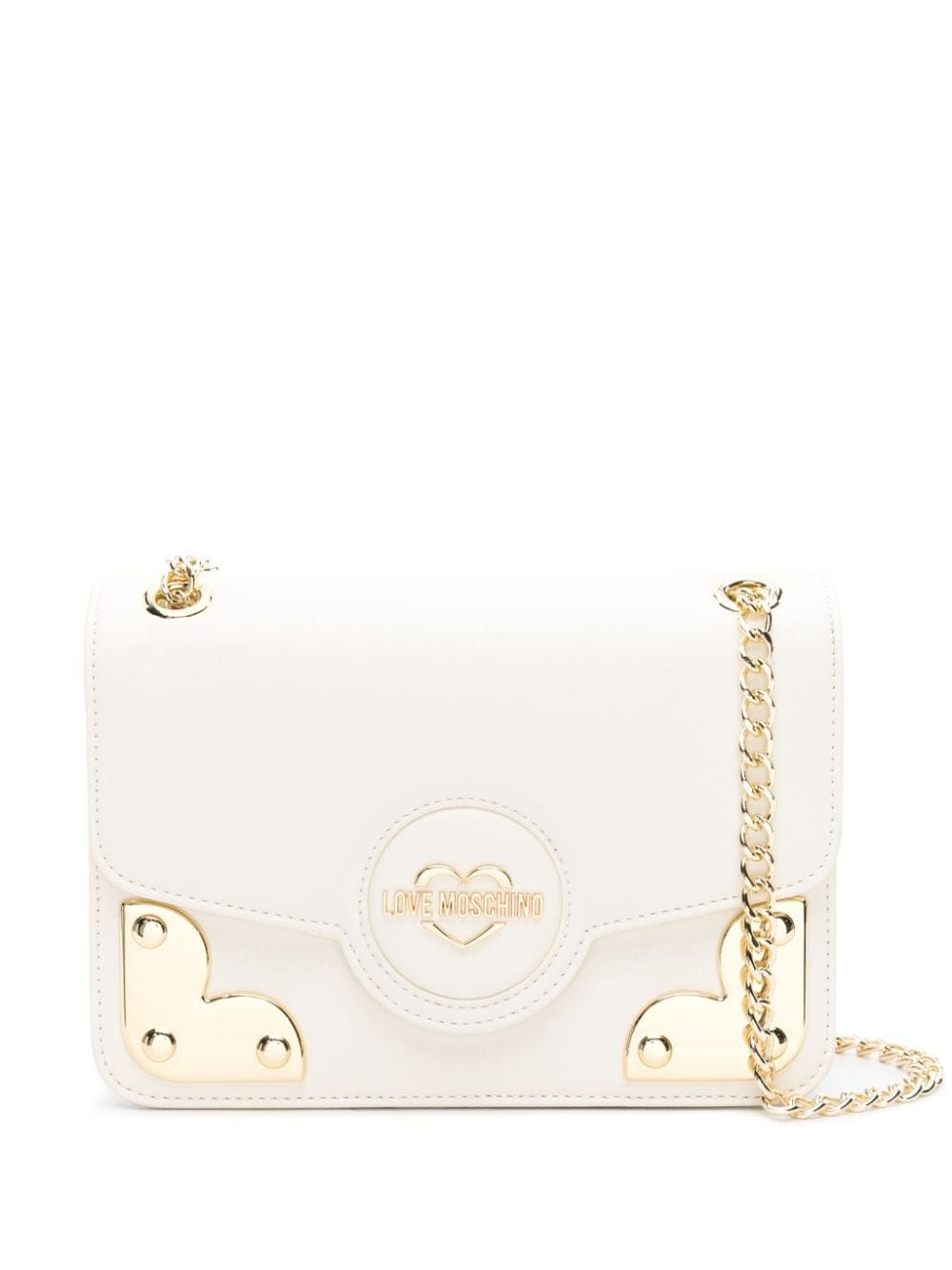 Love Moschino logo-lettering foldover top shoulder bag