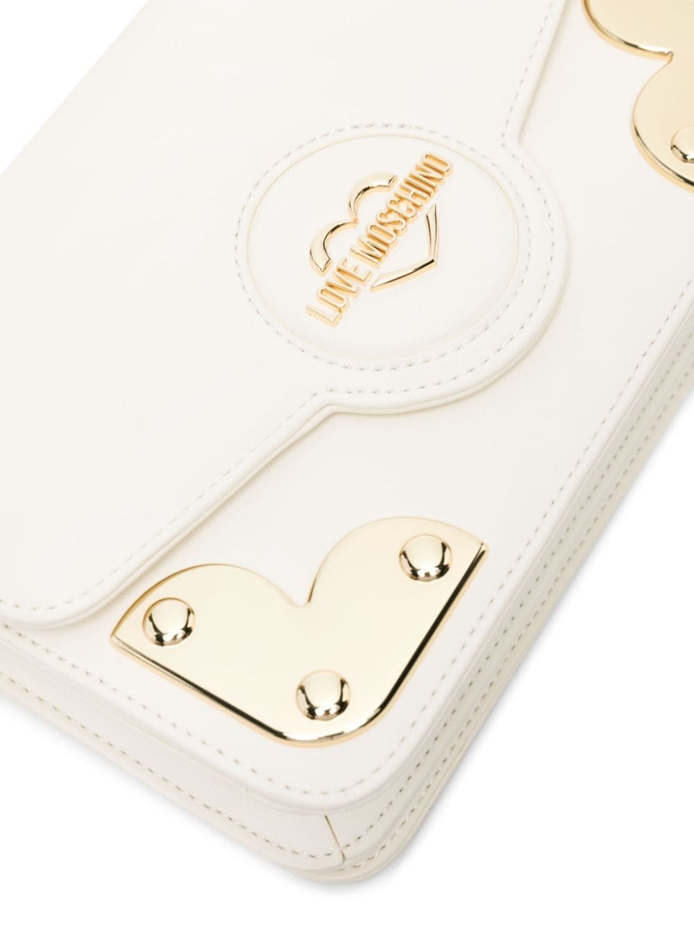 Love Moschino logo-lettering foldover top shoulder bag - Image 4