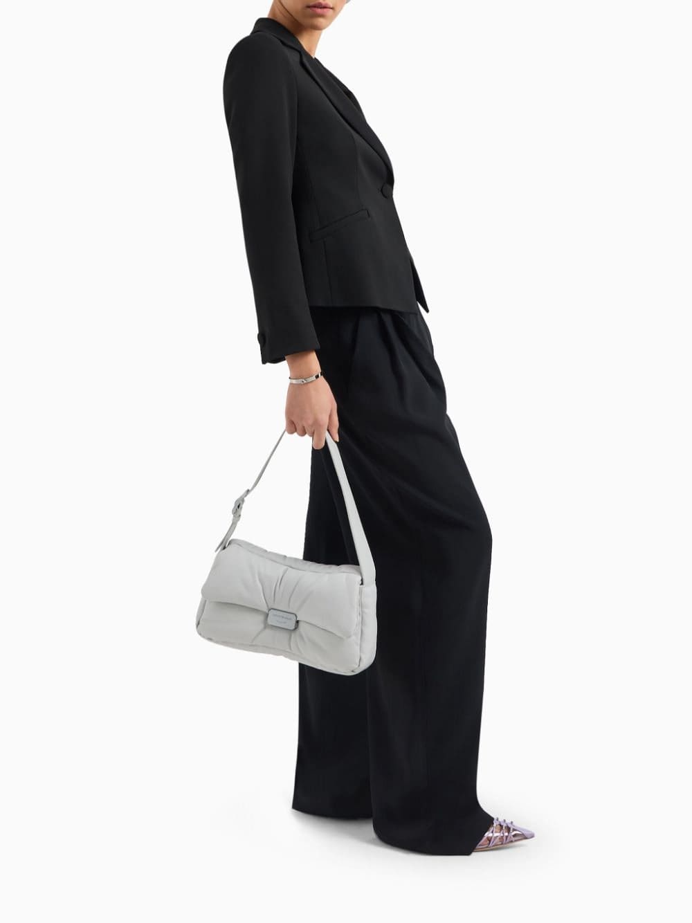 Emporio Armani logo-plaque leather shoulder bag - Image 2