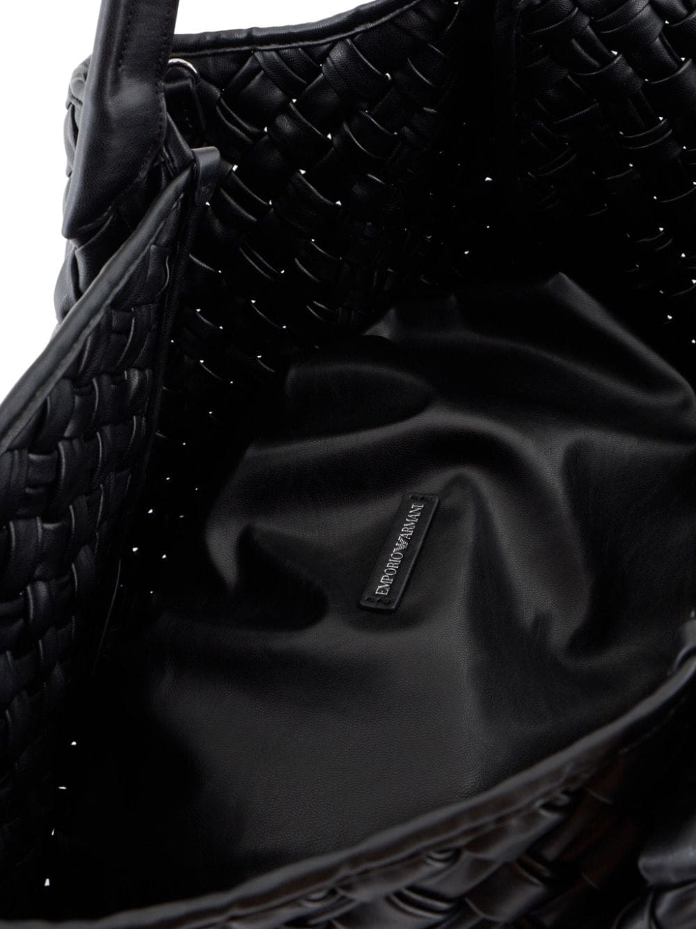 Emporio Armani interwoven faux-leather tote bag - Image 4