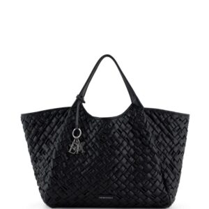 Emporio Armani interwoven faux-leather tote bag