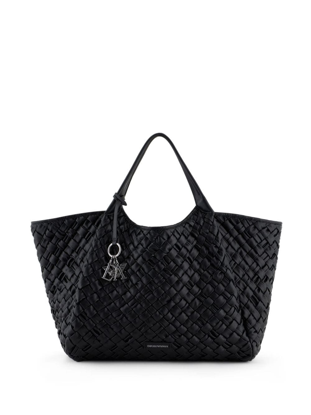 Emporio Armani interwoven faux-leather tote bag