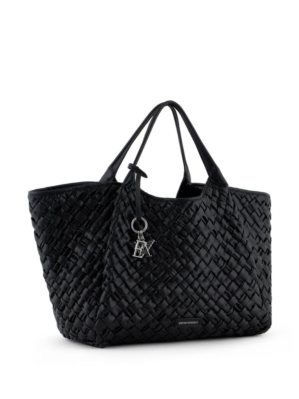 Emporio Armani interwoven faux-leather tote bag - Image 2