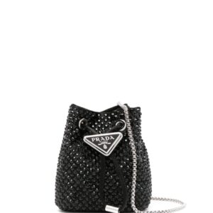 Prada rhinestoned satin mini bag