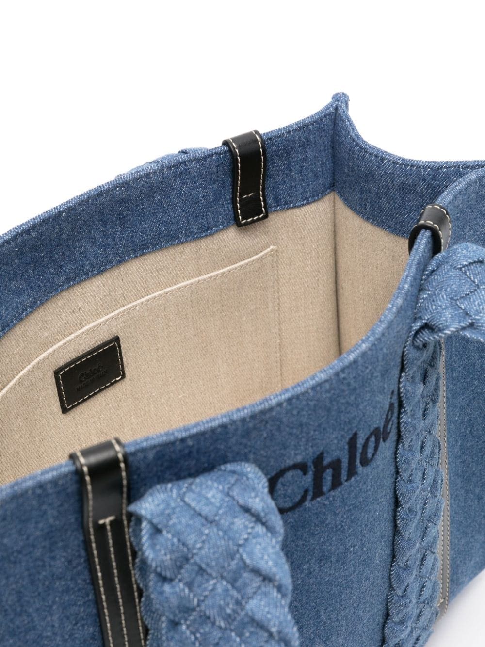 Chloé medium Woody denim tote bag - Image 5