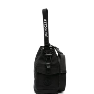 Moncler mini logo-patch bucket bag