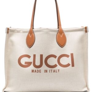 Gucci logo-print canvas tote bag