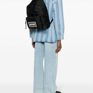 Moschino logo-patch quilted backpack