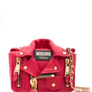 Moschino Biker leather shoulder bag