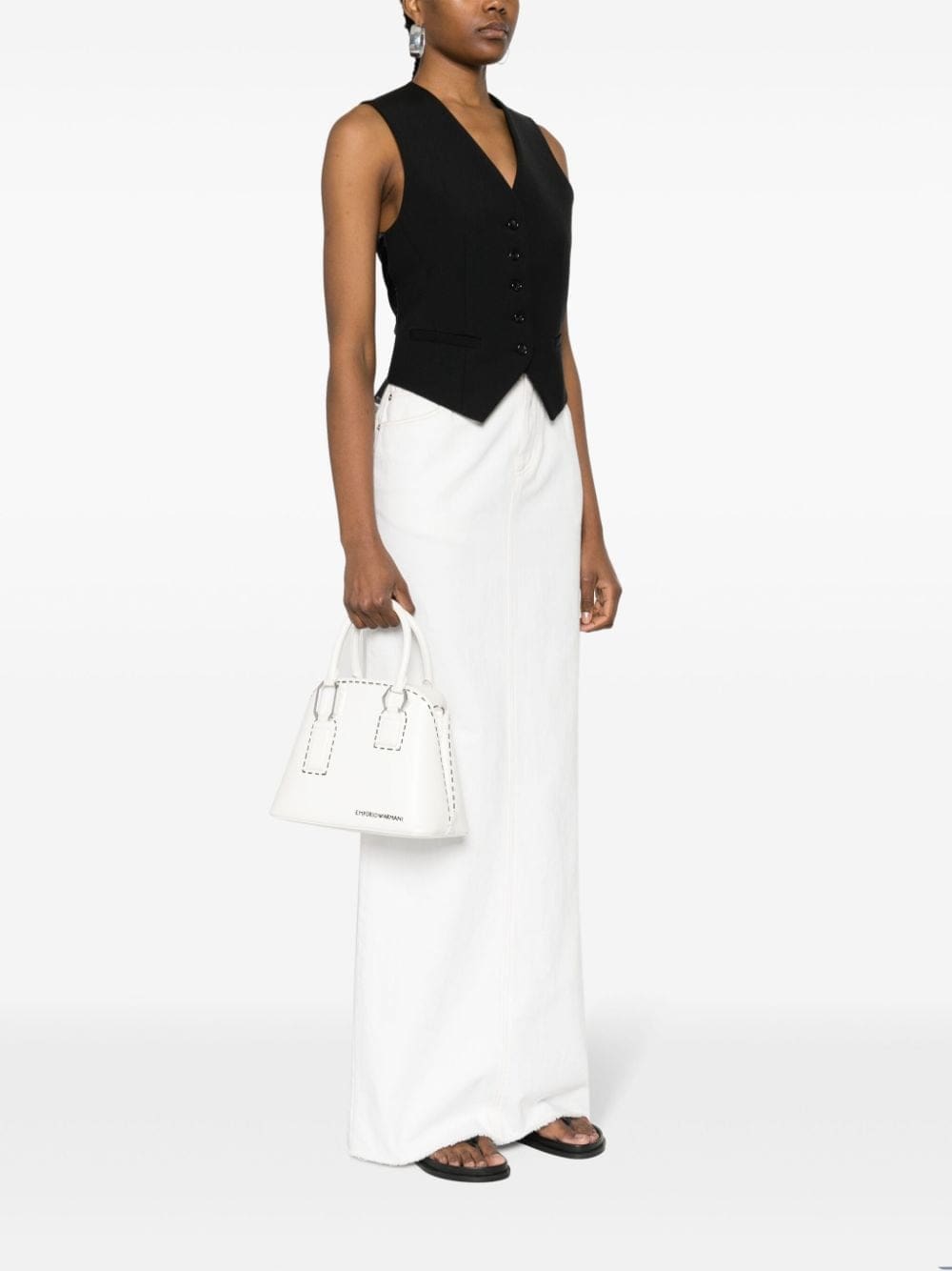 Emporio Armani trompe-l'œil print tote bag - Image 2