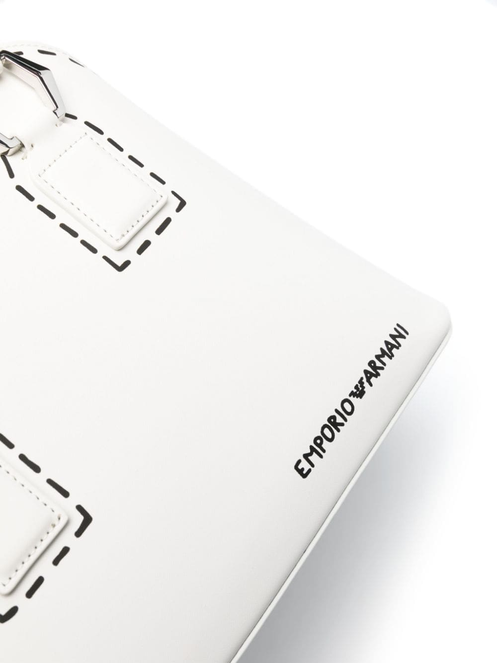 Emporio Armani trompe-l'œil print tote bag - Image 4