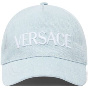 Versace logo-embroidered denim cap