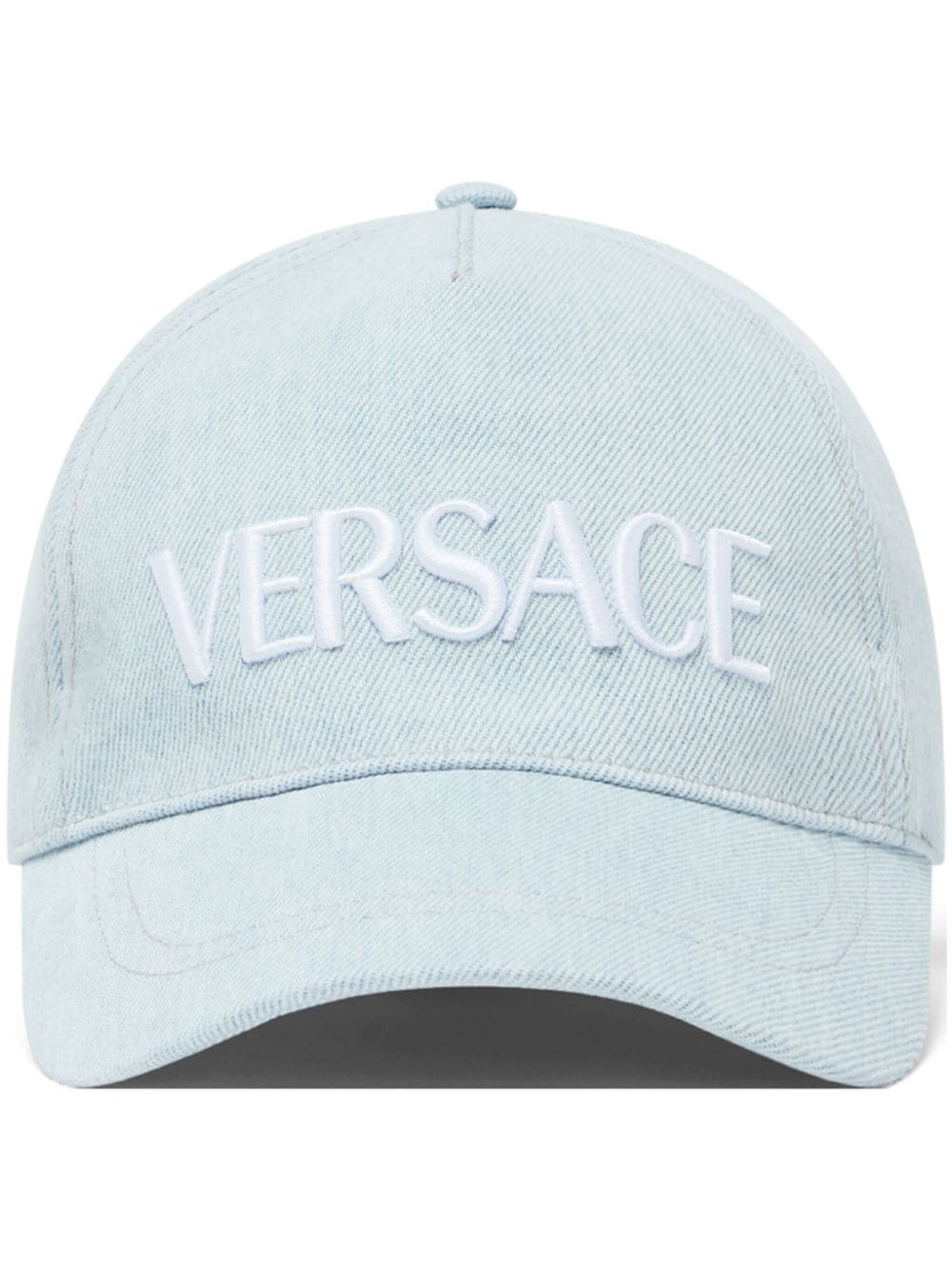 Versace logo-embroidered denim cap