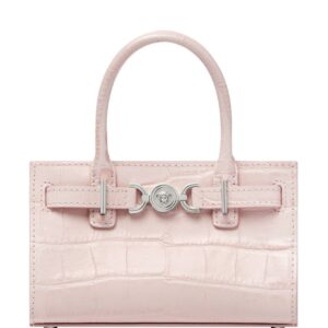 Versace mini crocodile-embossed leather tote bag