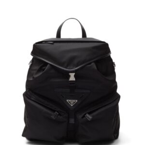 Prada Re-Nylon leather-trimmed backpack