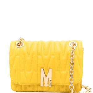 Moschino logo-quilted crossbody bag