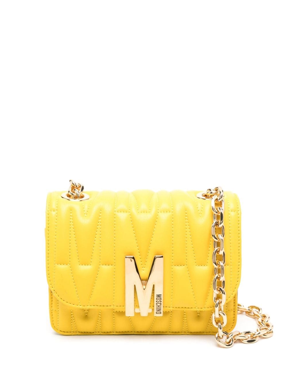 Moschino small logo-quilted crossbody bag