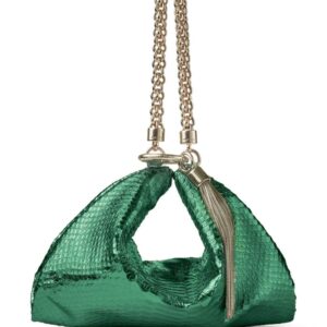 Jimmy Choo Callie crocodile-effect clutch bag