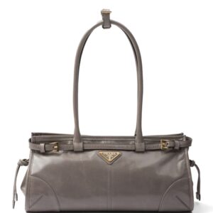 Prada medium triangle-logo belted handbag