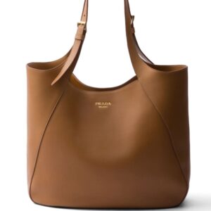 Prada large leather tote bag