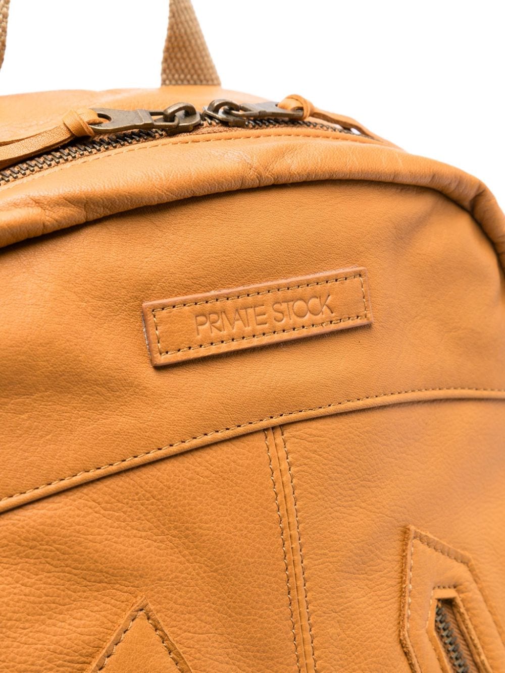 Private Stock logo-appliqué leather backapck - Image 3