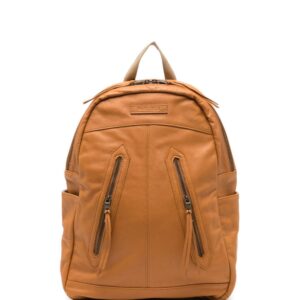 Private Stock logo-appliqué leather backapck