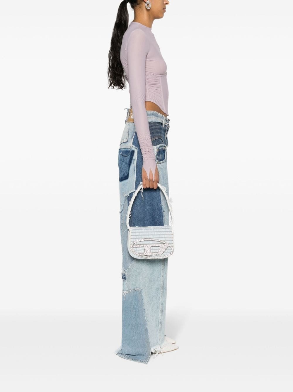Diesel 1DR denim shoulder bag - Image 2