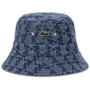 Lacoste logo-jacquard denim bucket hat