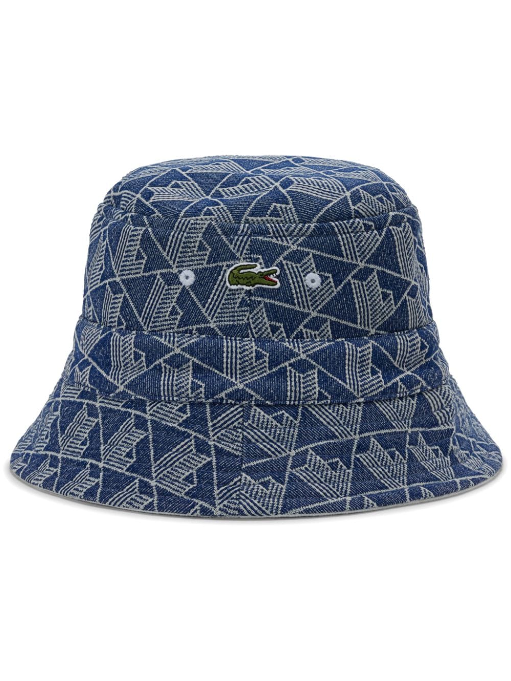 Lacoste logo-jacquard denim bucket hat