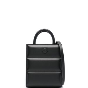 Moncler mini Doudoune leather tote bag
