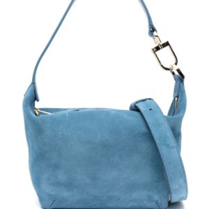 Giorgio Armani logo-debossed suede bag