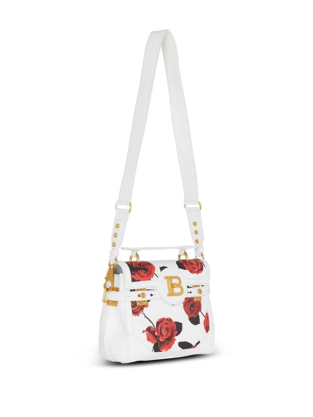 Balmain B-Buzz 23 rose-print leather tote bag - Image 5