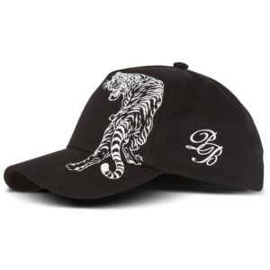 Balmain tiger-print cotton baseball cap