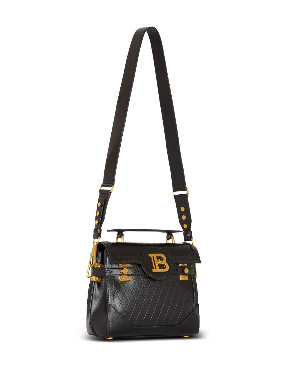 Balmain B-Buzz 23 grid-debossed leather tote bag - Image 4