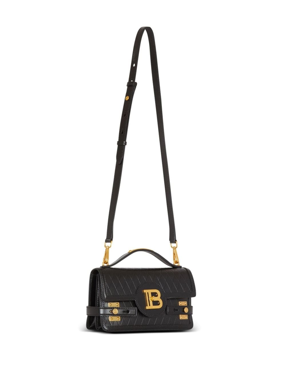 Balmain B-Buzz 24 grid-debossed leather tote bag - Image 5