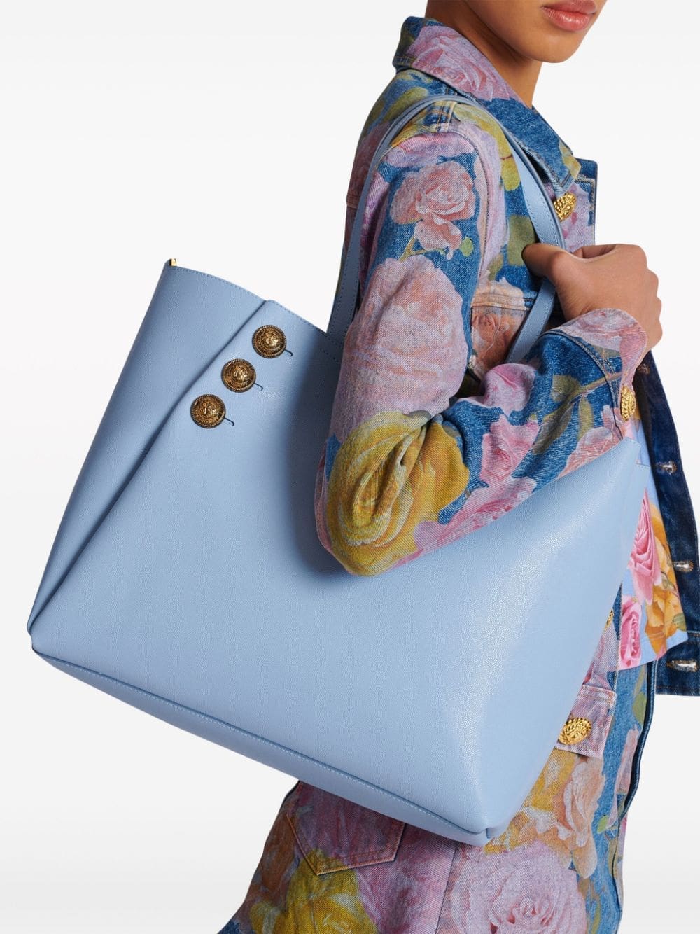 Balmain Emblème leather shoulder bag - Image 3