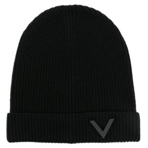 Valentino Garavani VLogo ribbed beanie