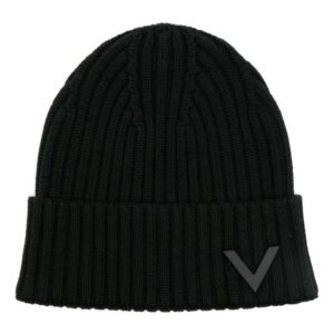 Valentino Garavani VLogo ribbed beanie