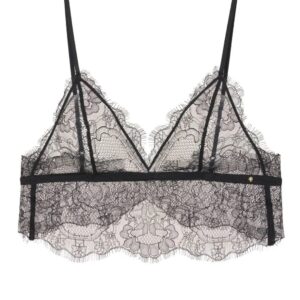 ANINE BING  Lace scallop-hem bralette