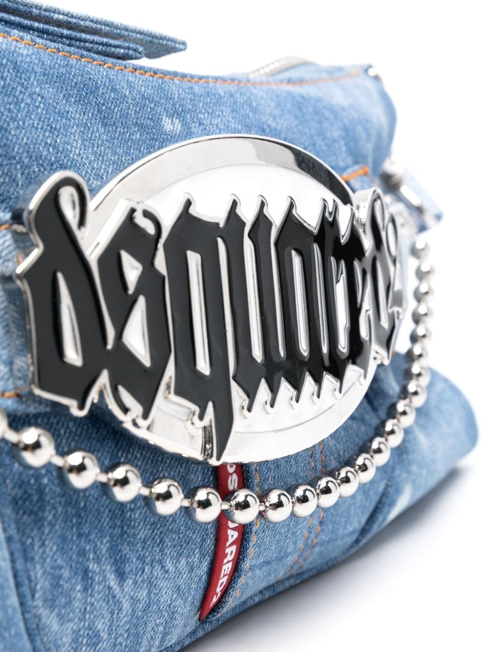 DSQUARED2 Gothic logo-plaque denim bag - Image 4