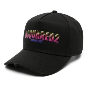 DSQUARED2 logo-print cotton baseball cap