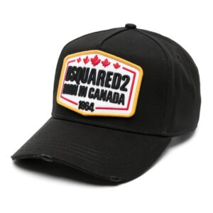 DSQUARED2 logo-patch cotton baseball cap