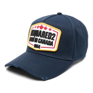 DSQUARED2 logo-patch cotton baseball cap