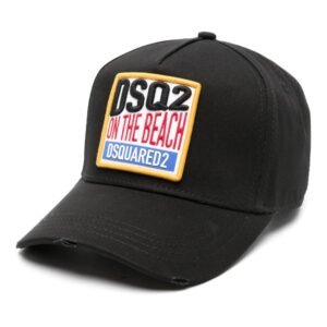 DSQUARED2 logo-patch cotton baseball cap