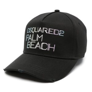 DSQUARED2 logo-print cotton baseball cap