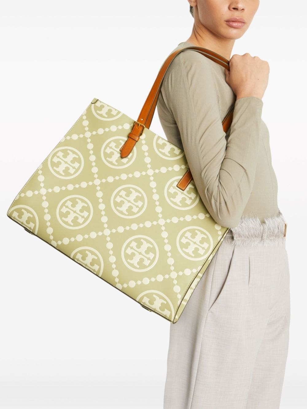 Tory Burch T Monogram leather tote bag - Image 2