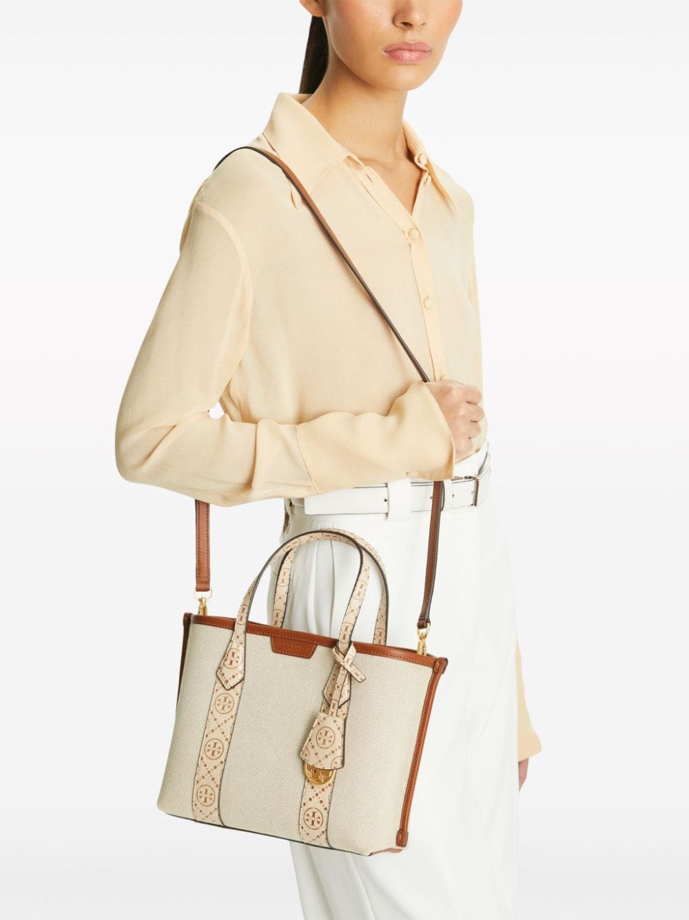 Tory Burch small Perry canvas tote bag - Image 3