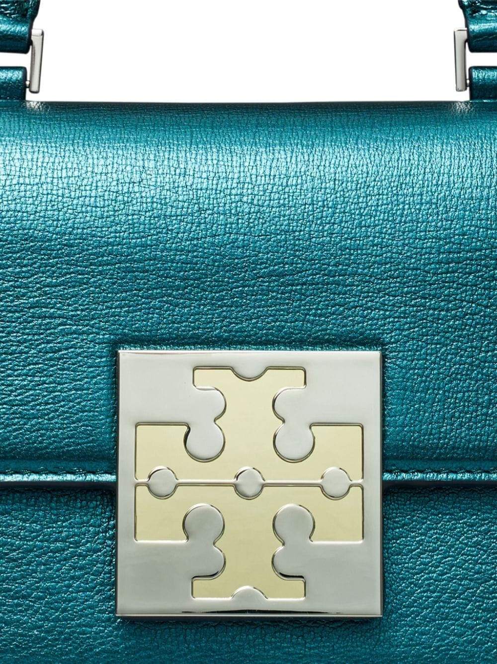 Tory Burch mini Bon Bon metallic-finish tote bag - Image 4