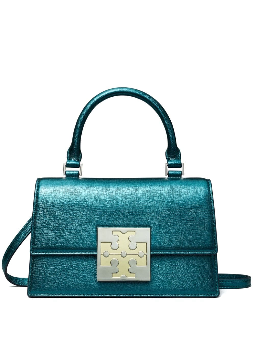 Tory Burch mini Bon Bon metallic-finish tote bag